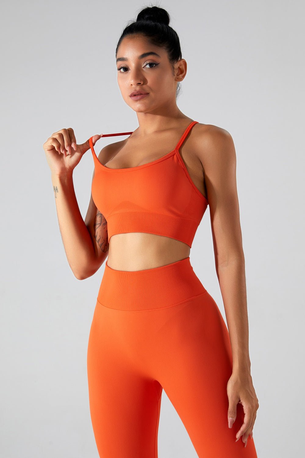 Crisscross Spaghetti Strap Active Cami - Admiresty