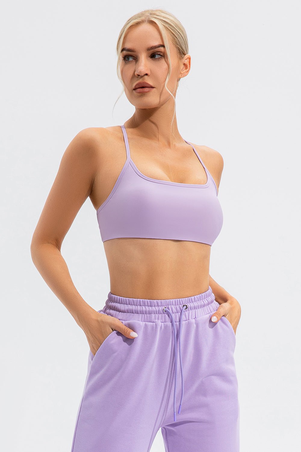 Crisscross Spaghetti Strap Active Cami - Admiresty