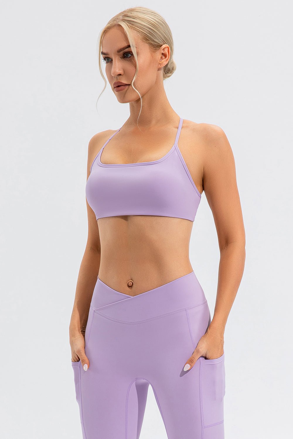 Crisscross Spaghetti Strap Active Cami - Admiresty