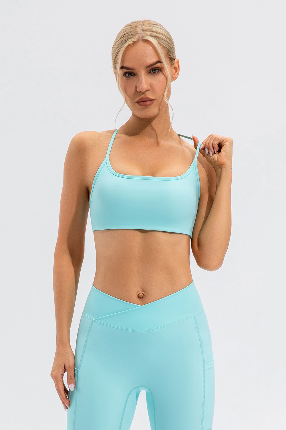 Crisscross Spaghetti Strap Active Cami - Admiresty