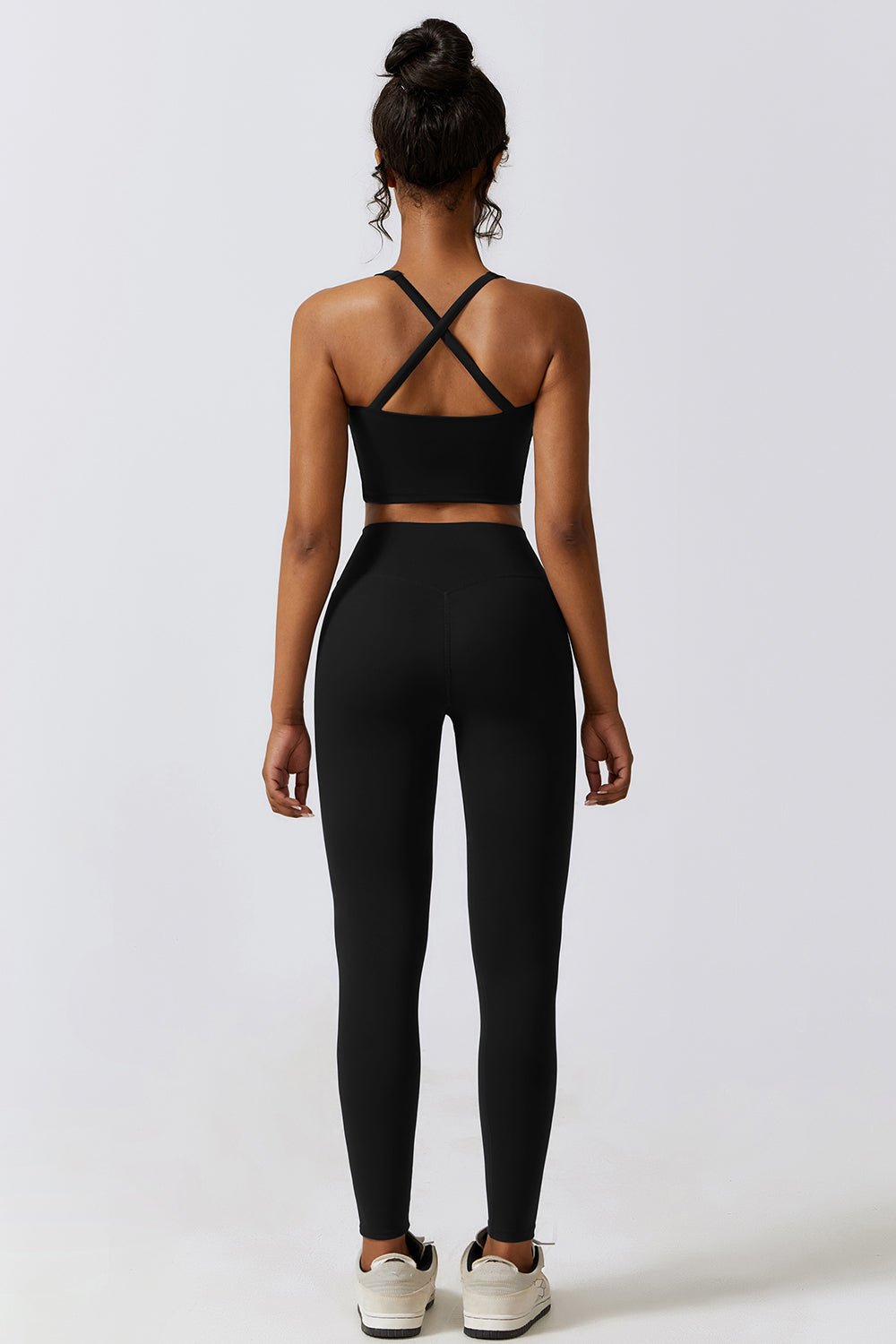 Crisscross Sports Bra and Leggings Set - Admiresty