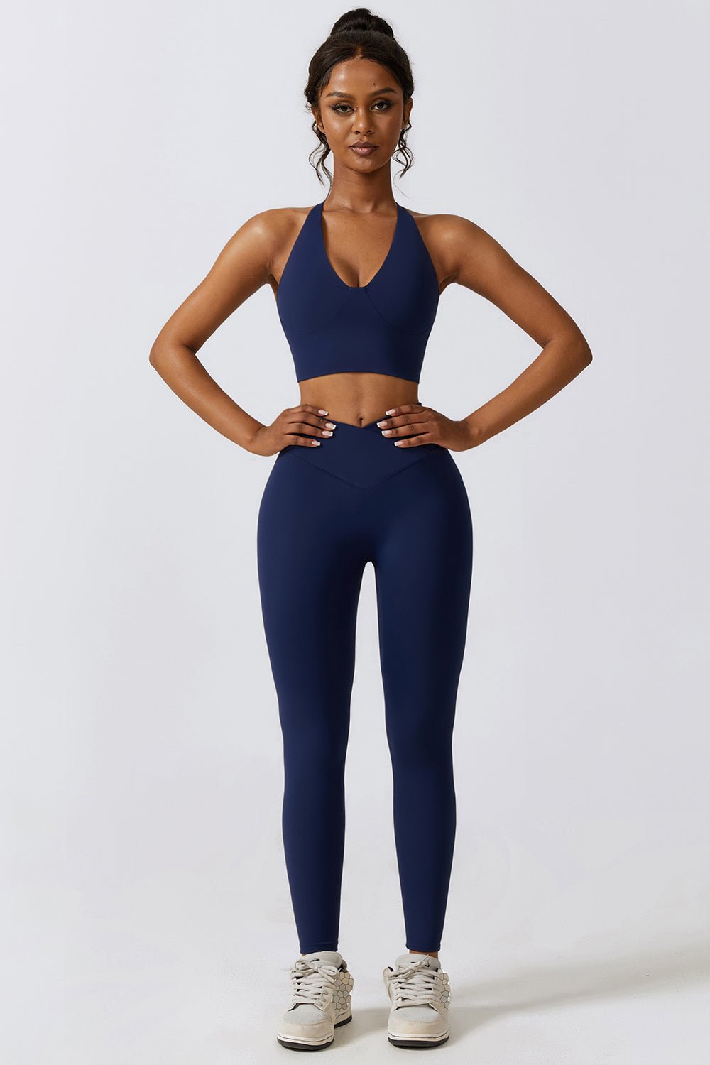 Crisscross Sports Bra and Leggings Set - Admiresty