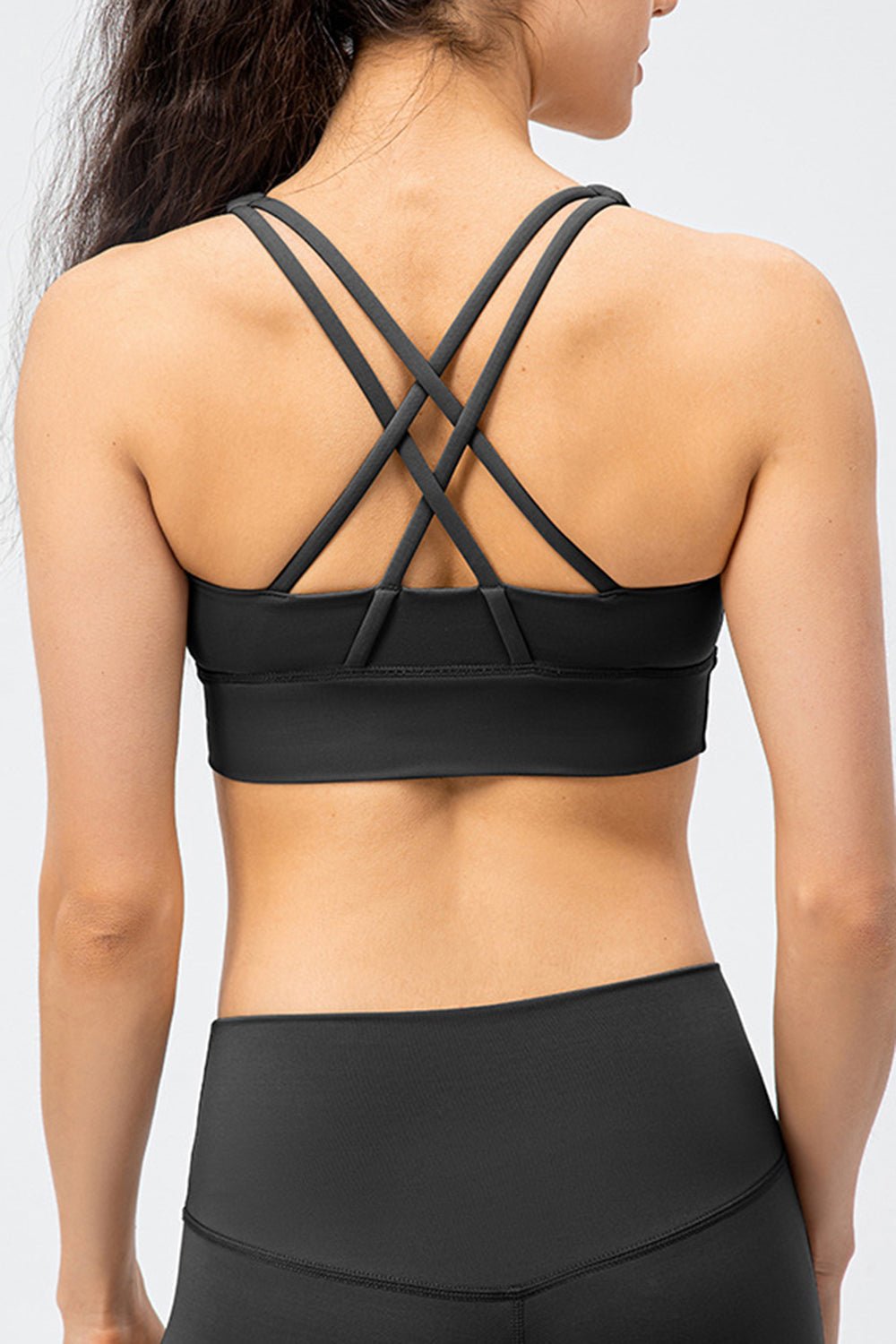 Crisscross Square Neck Active Tank - Admiresty