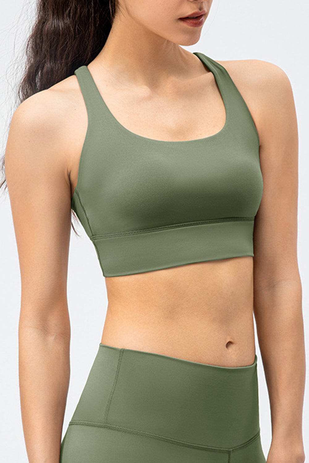 Crisscross Square Neck Active Tank - Admiresty