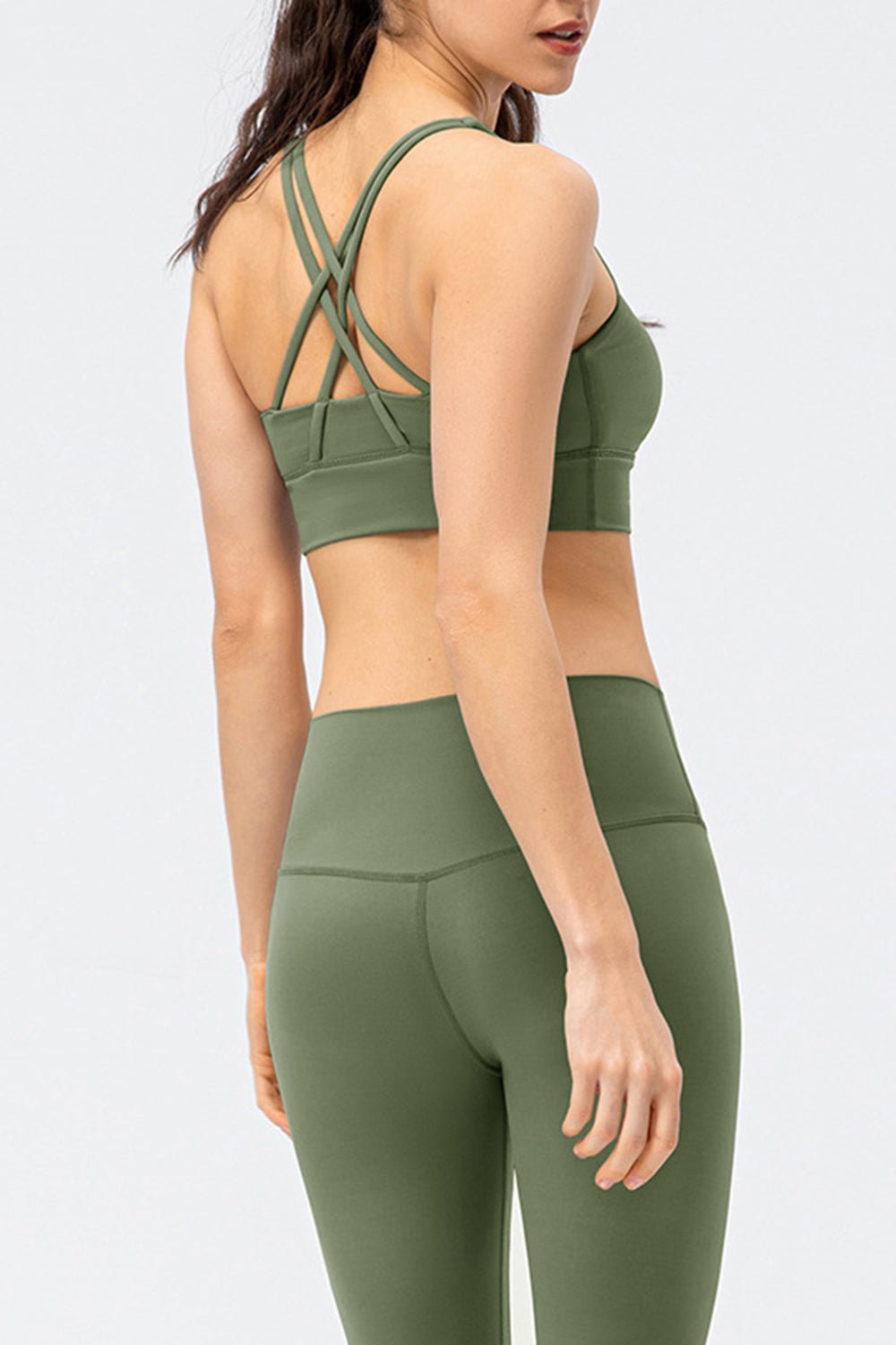 Crisscross Square Neck Active Tank - Admiresty