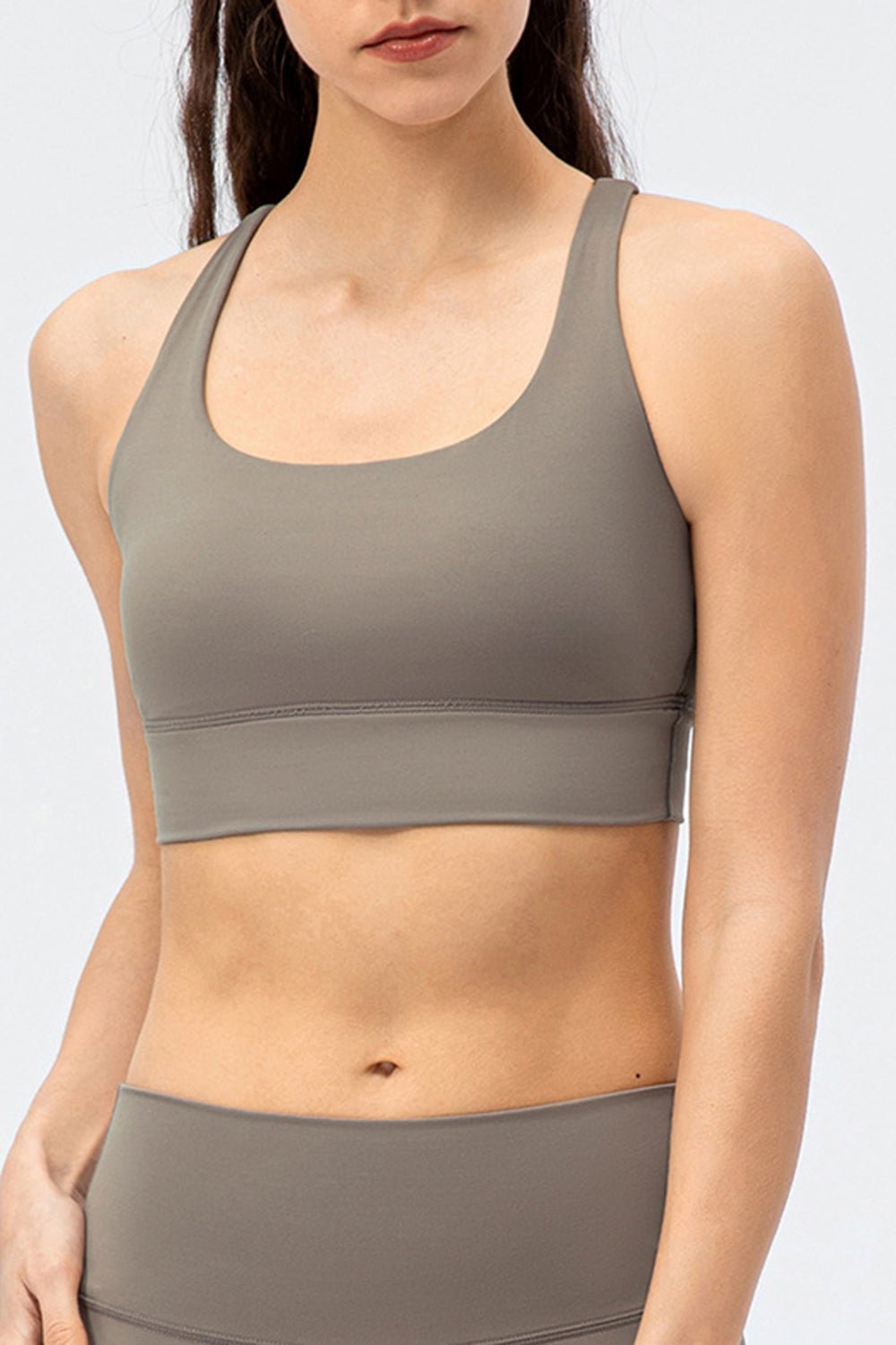 Crisscross Square Neck Active Tank - Admiresty