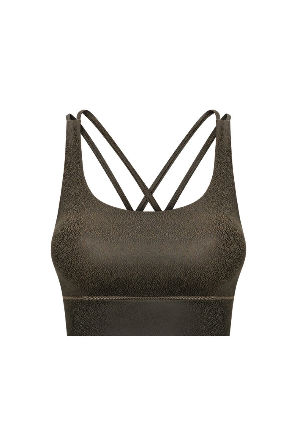 Crisscross Strappy Back Sports Bra - Admiresty