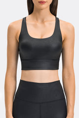 Crisscross Strappy Back Sports Bra - Admiresty