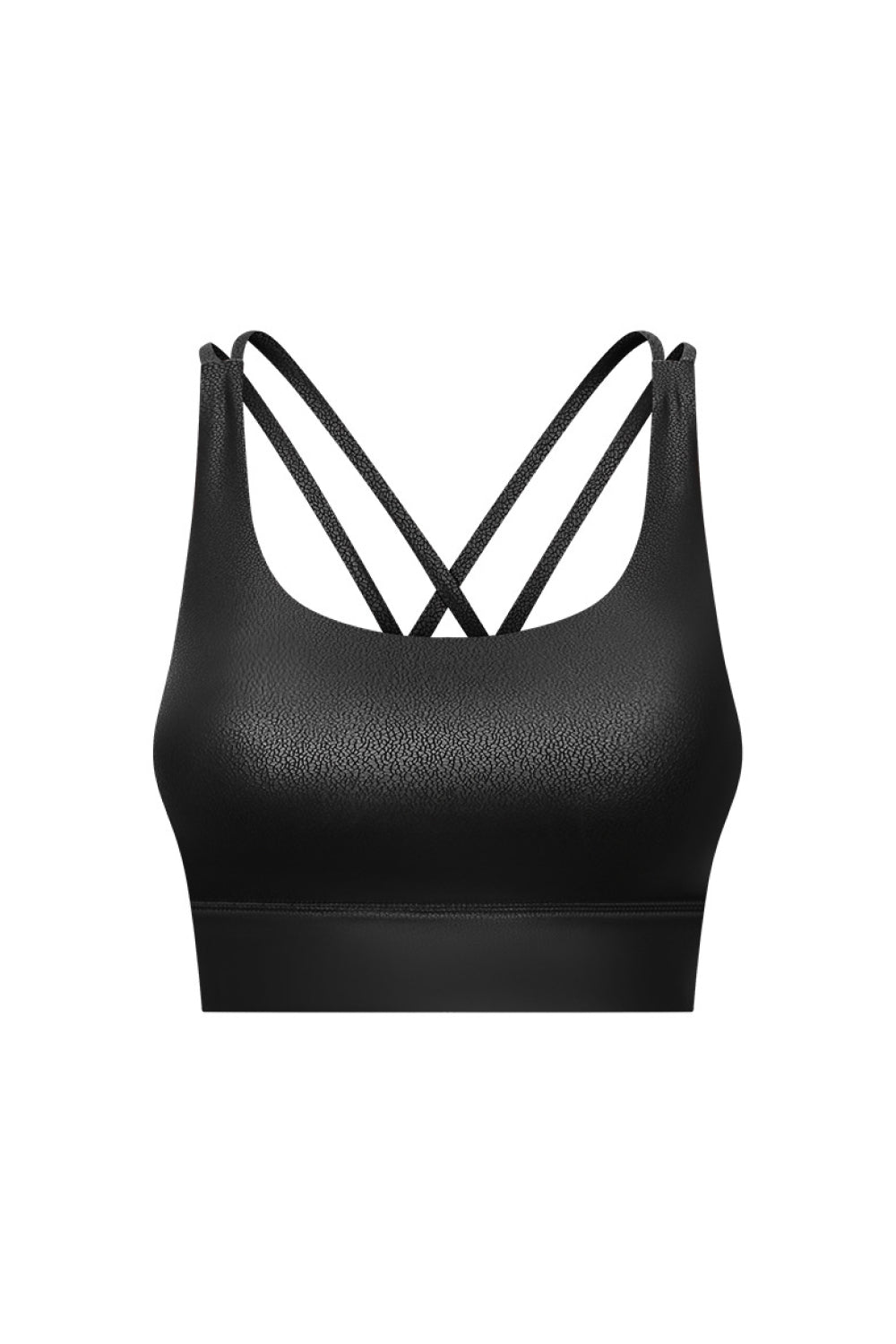 Crisscross Strappy Back Sports Bra - Admiresty