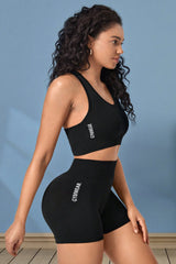 Cropped Sports Tank and Shorts Set - Admiresty