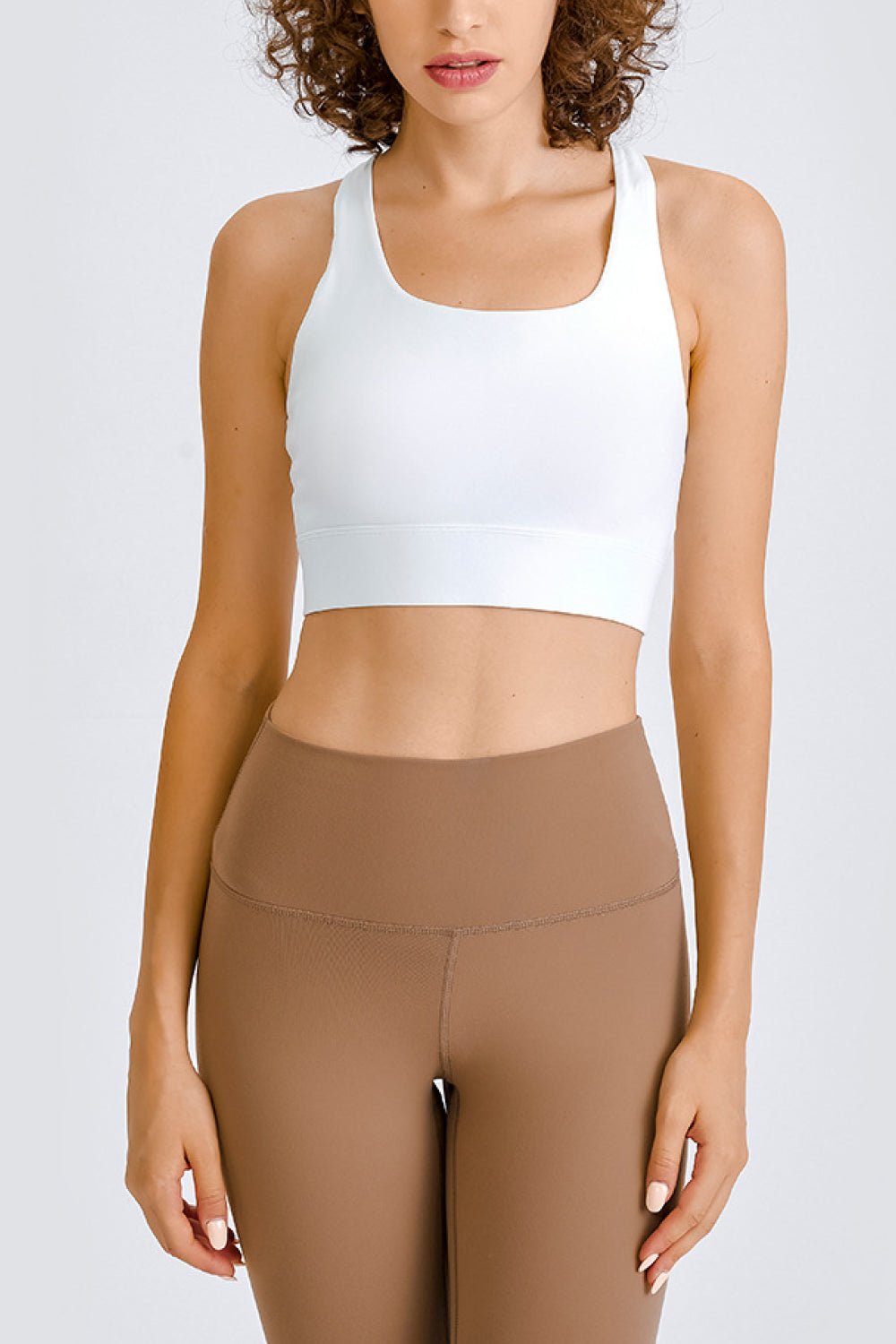 Cross Back Yoga Crop Top - Admiresty