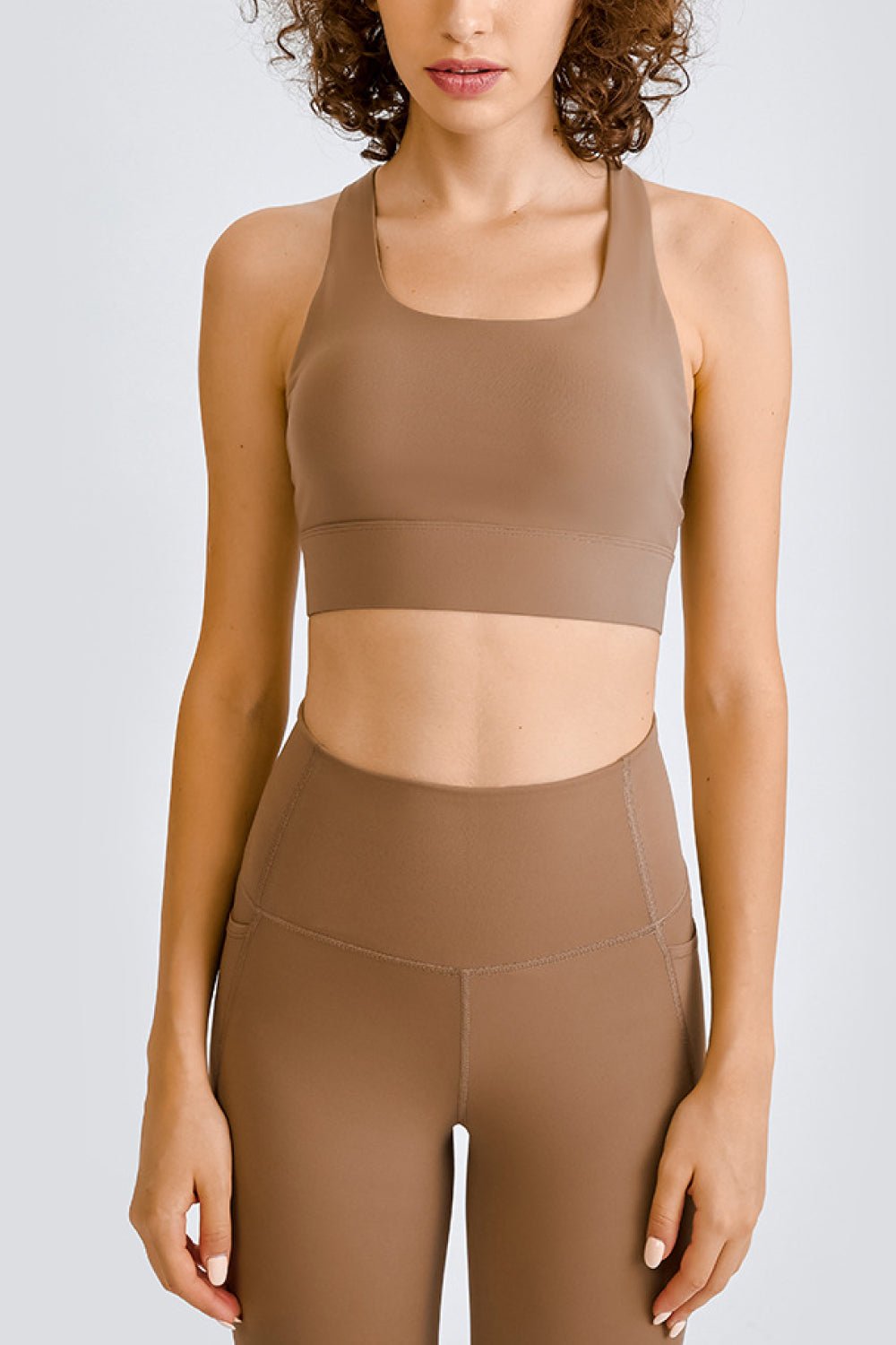 Cross Back Yoga Crop Top - Admiresty