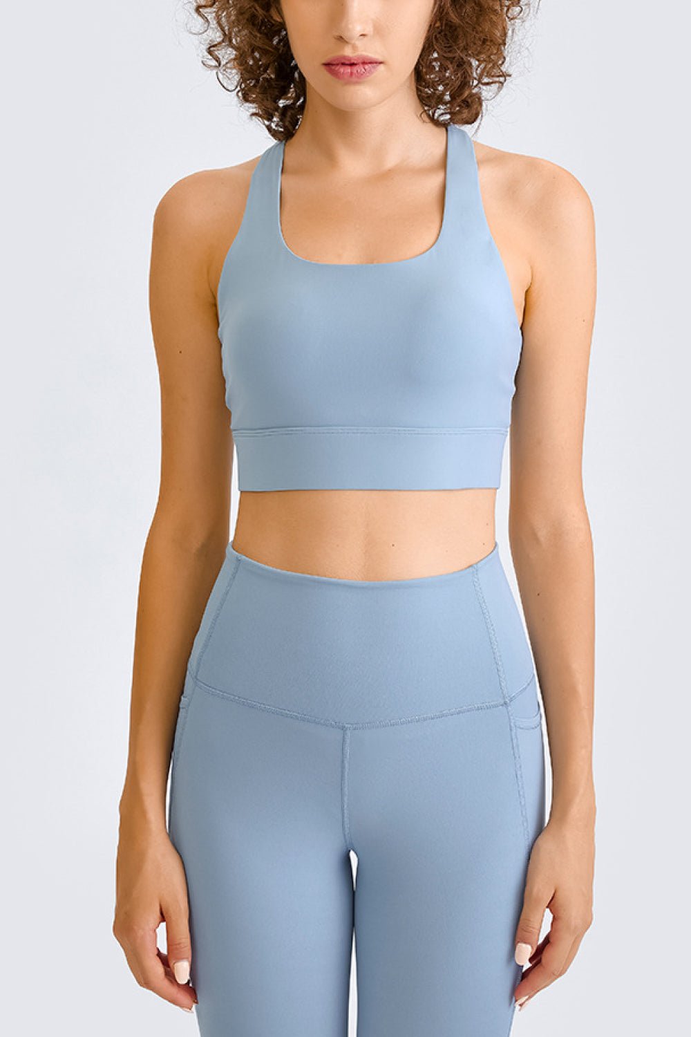 Cross Back Yoga Crop Top - Admiresty