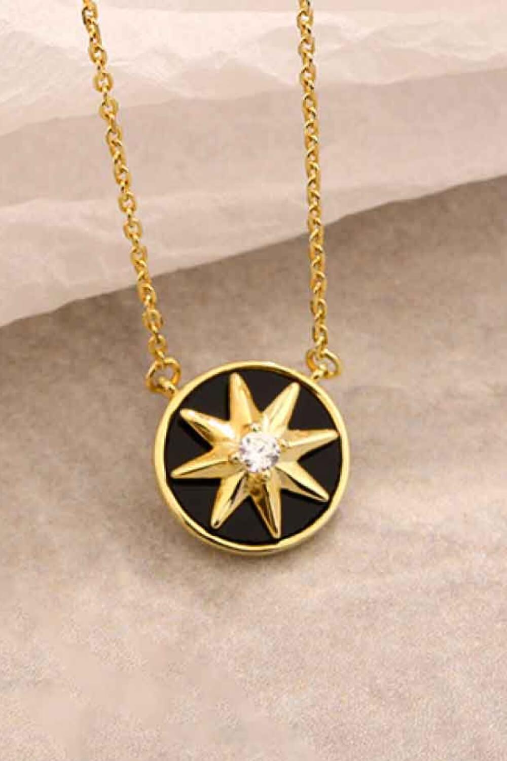 Cubic Zirconia Star Pendant Necklace - Admiresty