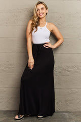 Culture Code For The Day Full Size Flare Maxi Skirt in Black - Admiresty