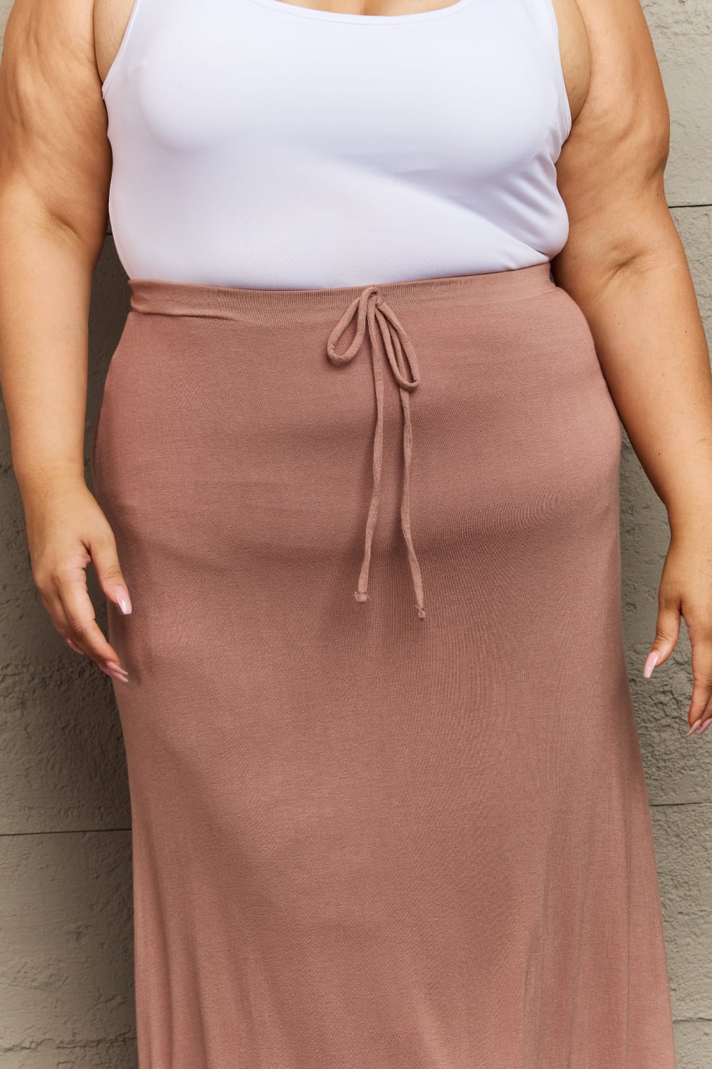 Culture Code For The Day Full Size Flare Maxi Skirt in Chocolate - Admiresty