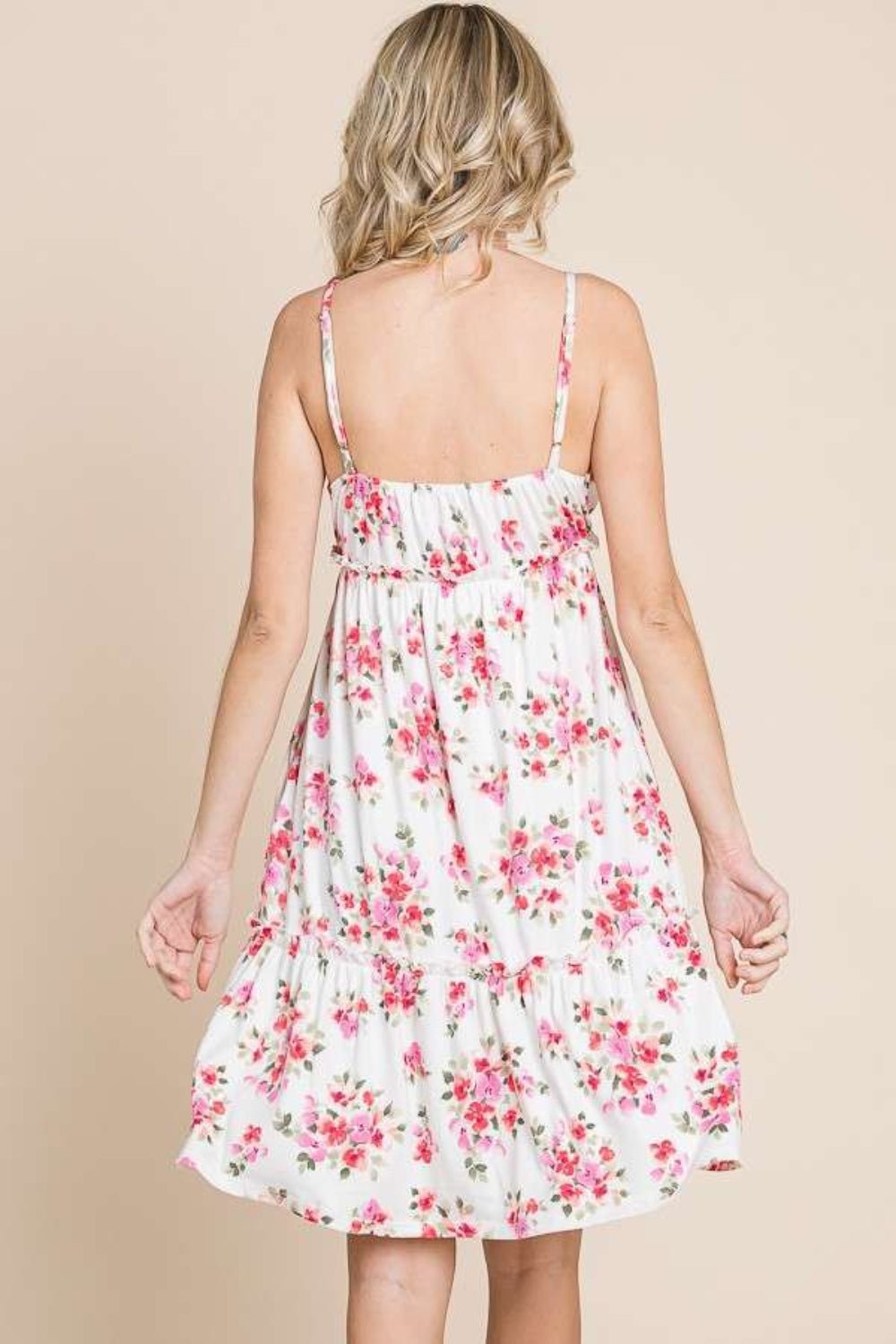 Culture Code Full Size Floral Frill Cami Dress - Admiresty