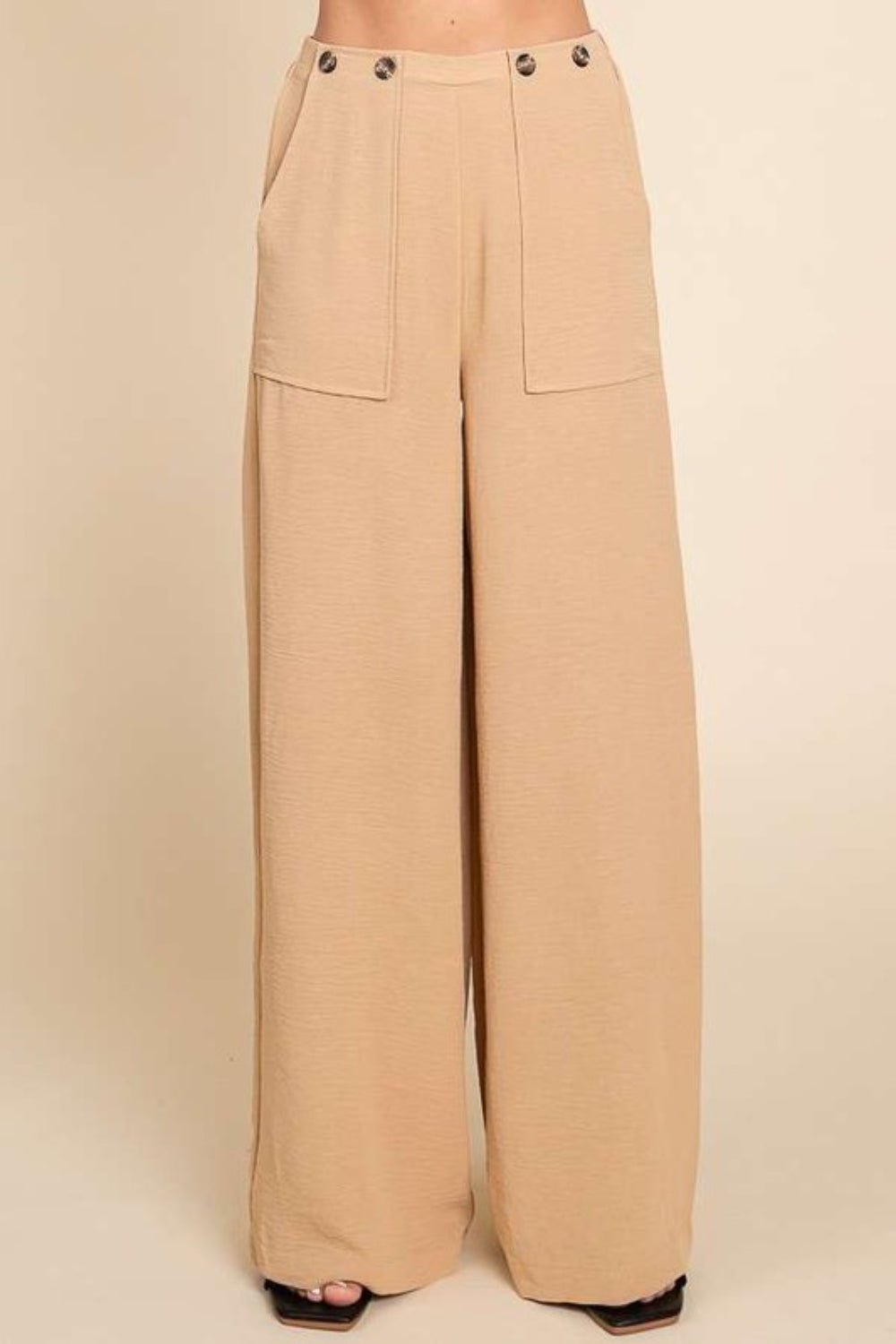 Culture Code Full Size High Waist Wide Leg Cargo Pants - Admiresty