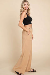 Culture Code Full Size High Waist Wide Leg Cargo Pants - Admiresty