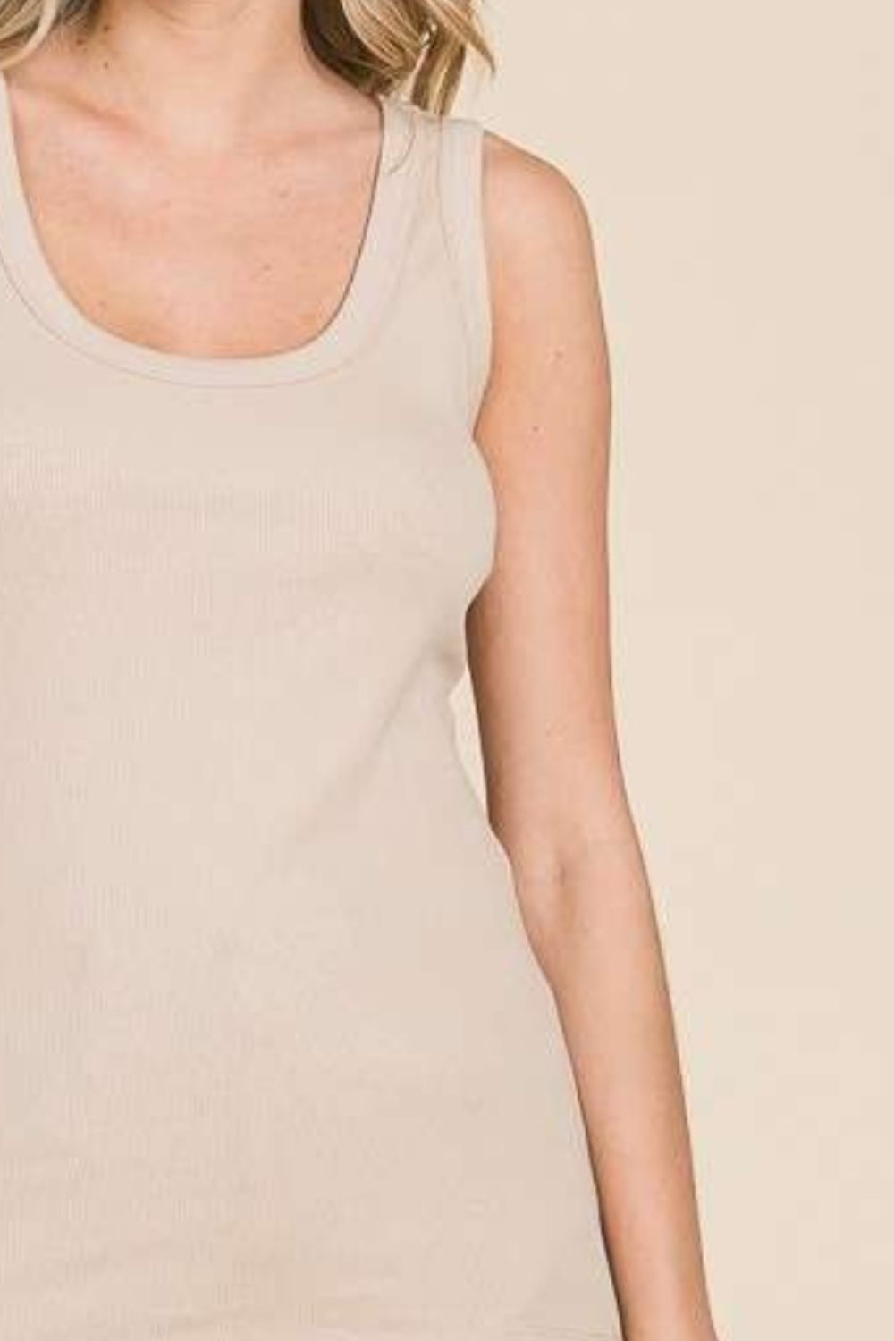 Culture Code Full Size Ribbed Scoop Neck Tank - Admiresty