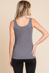 Culture Code Full Size Ribbed Scoop Neck Tank - Admiresty