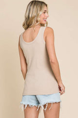 Culture Code Full Size Ribbed Scoop Neck Tank - Admiresty