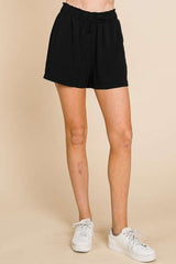 Culture Code High Waist Paper bag Shorts - Admiresty