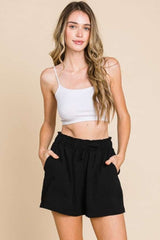 Culture Code High Waist Paper bag Shorts - Admiresty