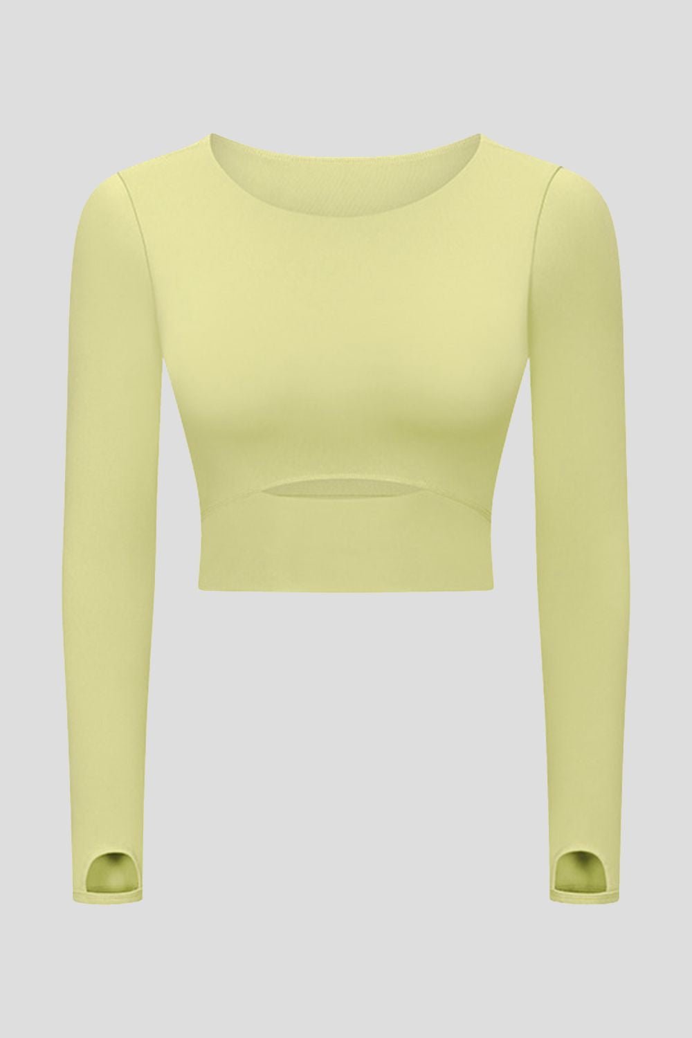 Cut Out Front Crop Yoga Tee - Admiresty