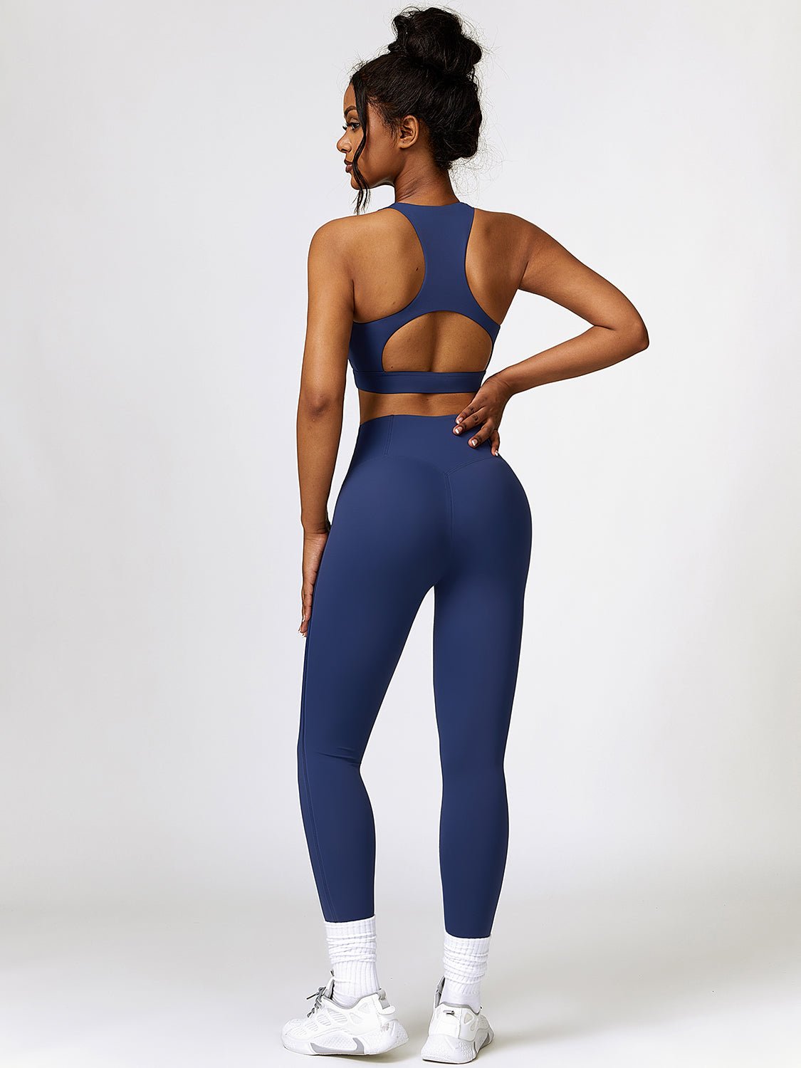 Cutout Cropped Sport Tank and Leggings Set - Admiresty