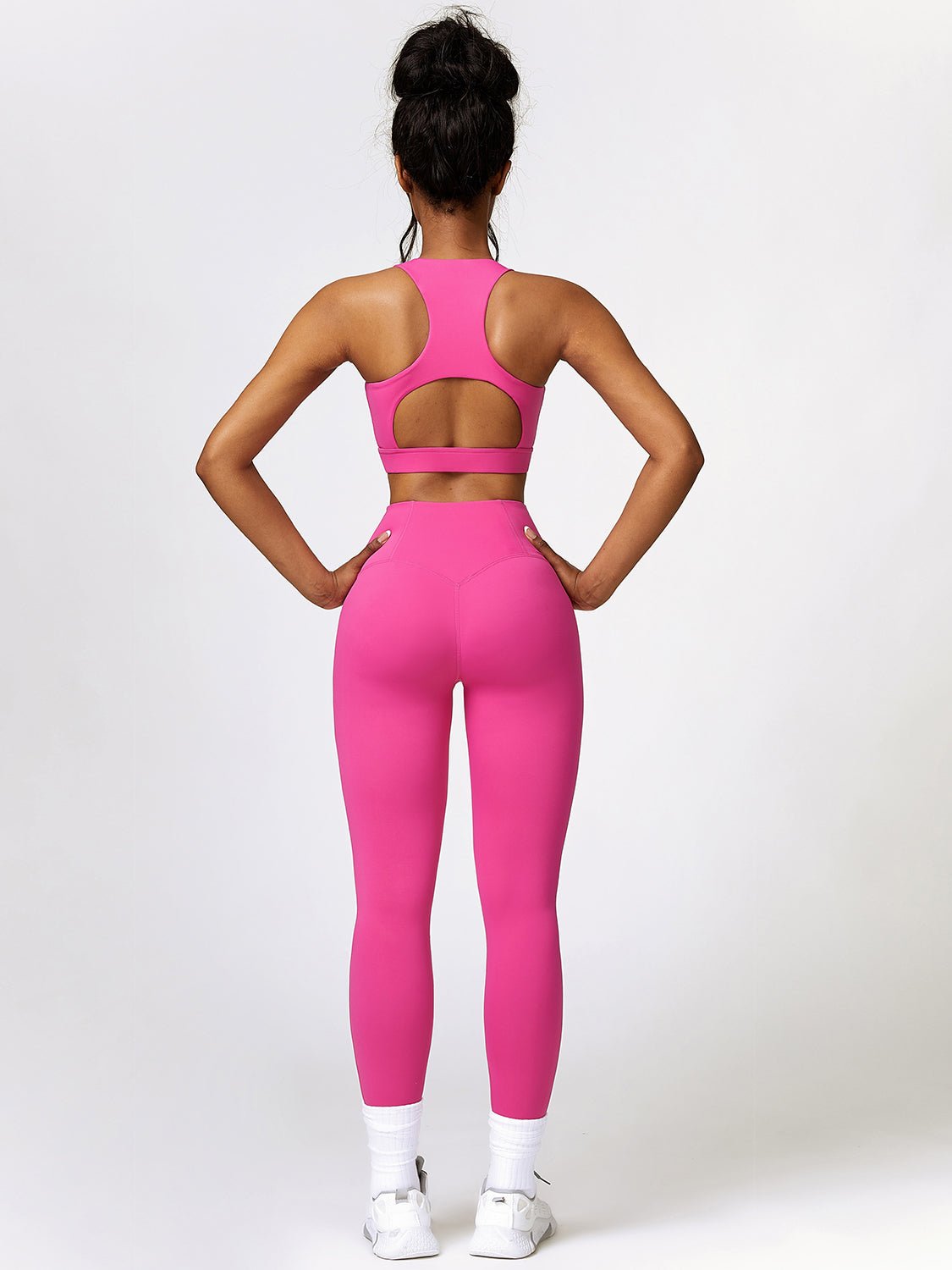 Cutout Cropped Sport Tank and Leggings Set - Admiresty