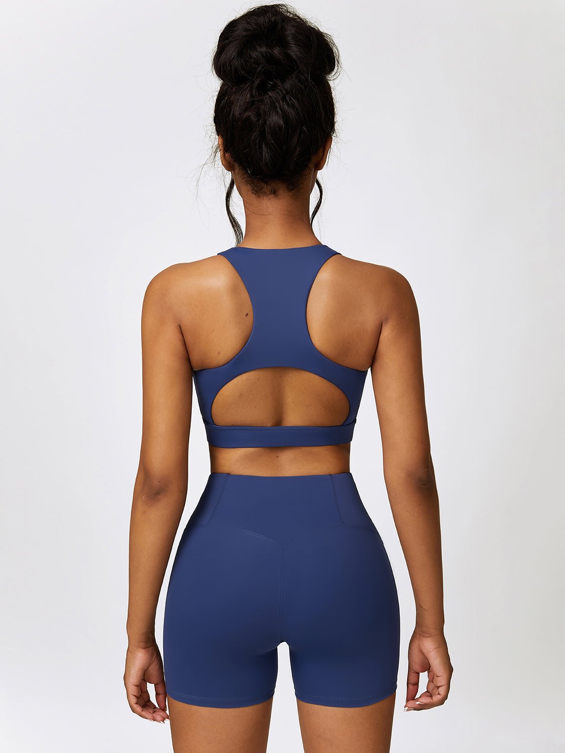 Cutout Cropped Sport Tank and Shorts Set - Admiresty