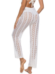 Cutout Drawstring High Waist Swim Pants - Admiresty