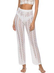 Cutout Drawstring High Waist Swim Pants - Admiresty