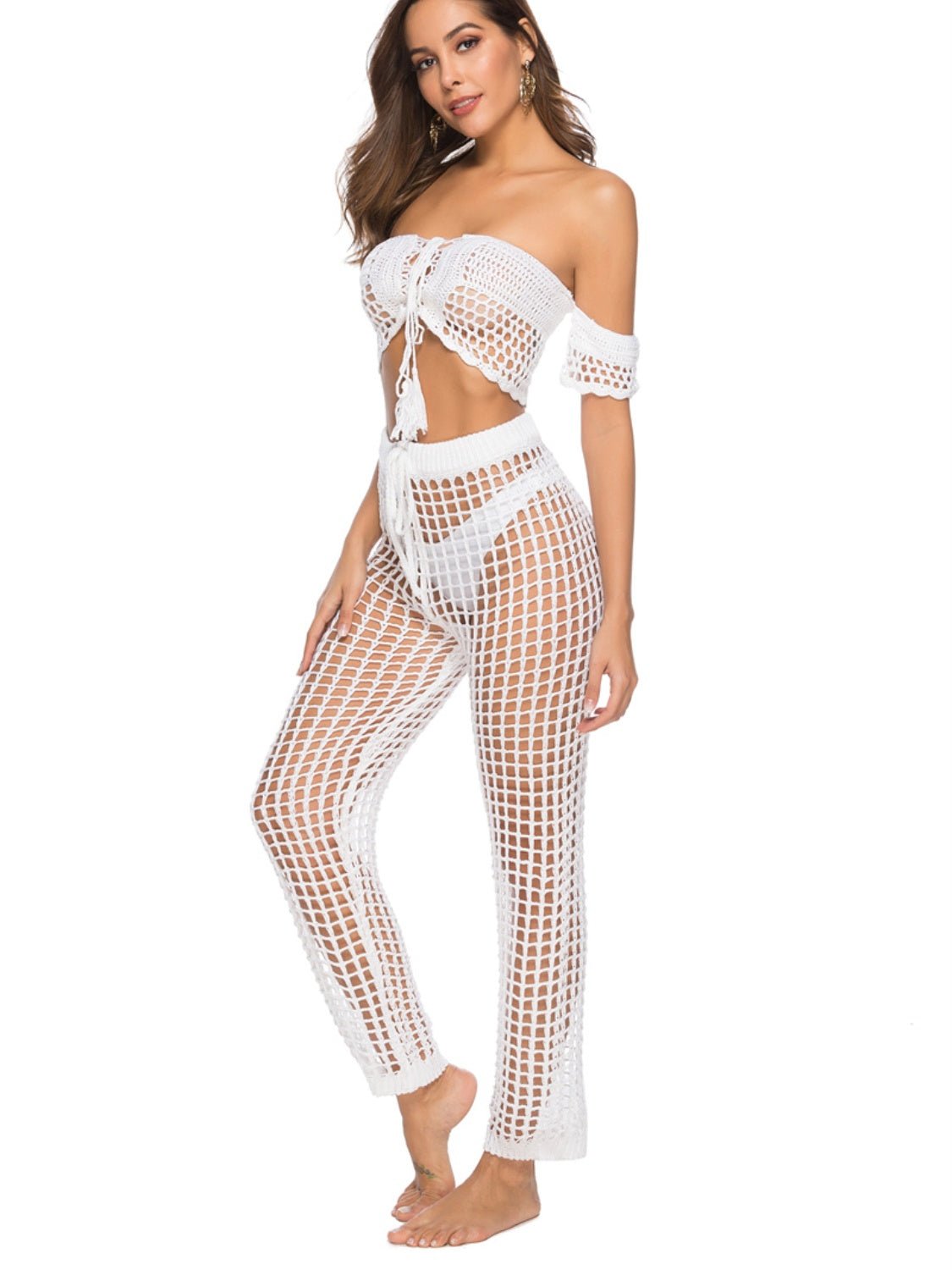 Cutout High Waist Swim Pants - Admiresty