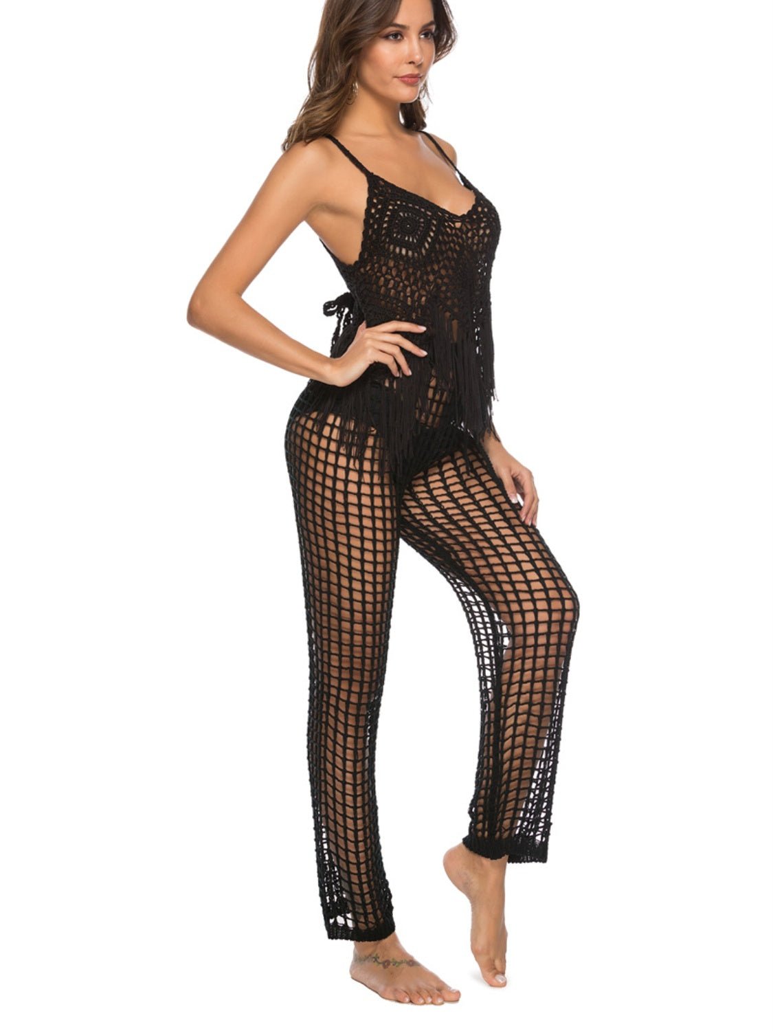 Cutout High Waist Swim Pants - Admiresty