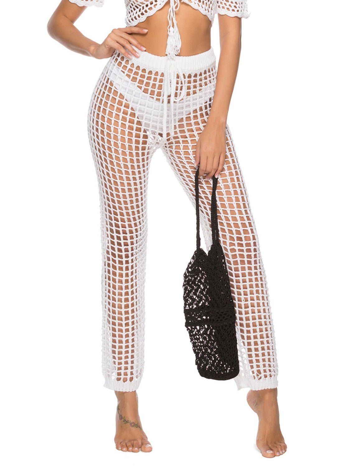 Cutout High Waist Swim Pants - Admiresty