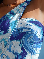 Cutout Printed One - Shoulder One - Piece Swimwear - Admiresty