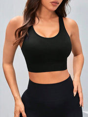 Cutout Racerback Scoop Neck Active Tank - Admiresty