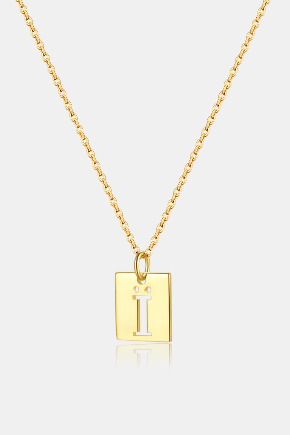 Cutout Rectangle Pendant Necklace - Admiresty