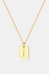 Cutout Rectangle Pendant Necklace - Admiresty