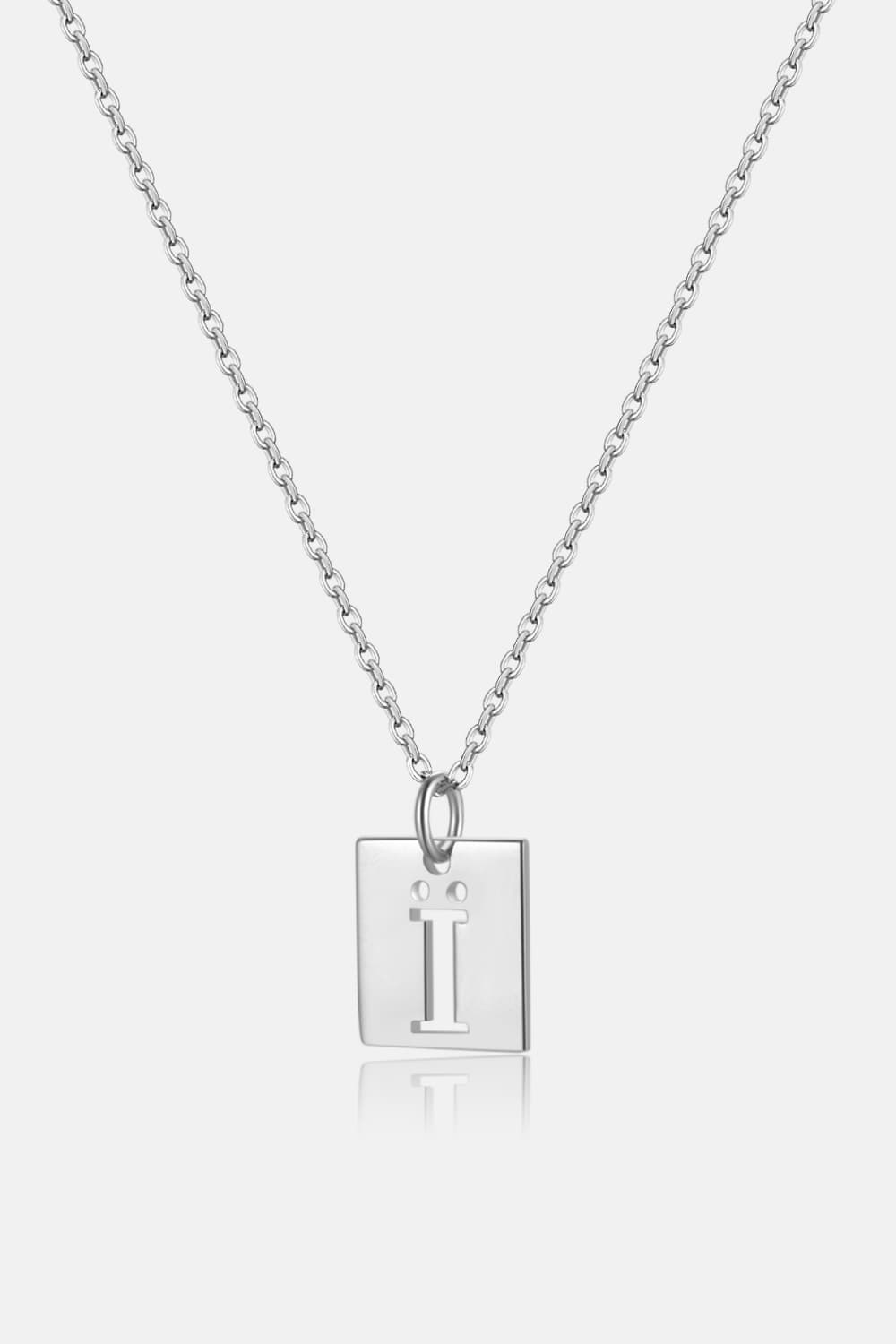 Cutout Rectangle Pendant Necklace - Admiresty