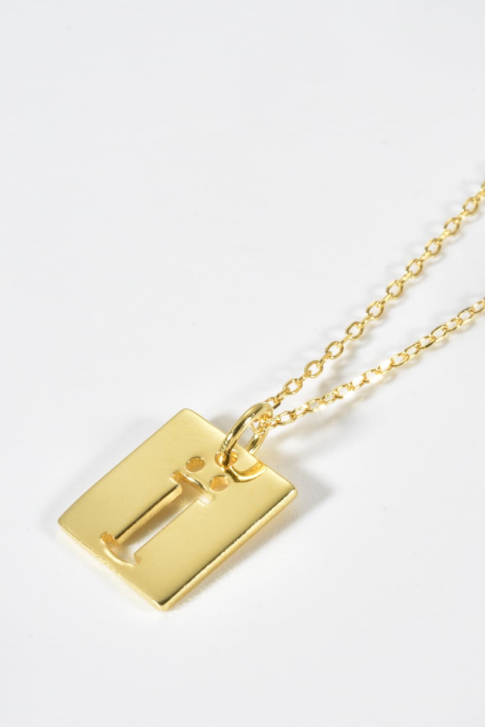 Cutout Rectangle Pendant Necklace - Admiresty