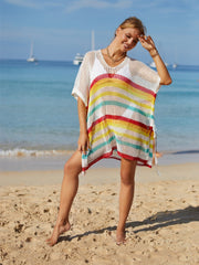 Cutout Striped Cover - Up with Tassel - Admiresty