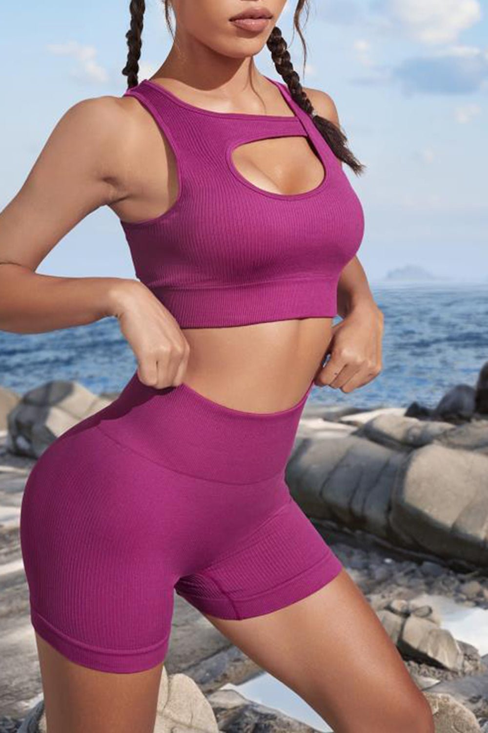 Cutout Two - Piece Sports Set - Admiresty