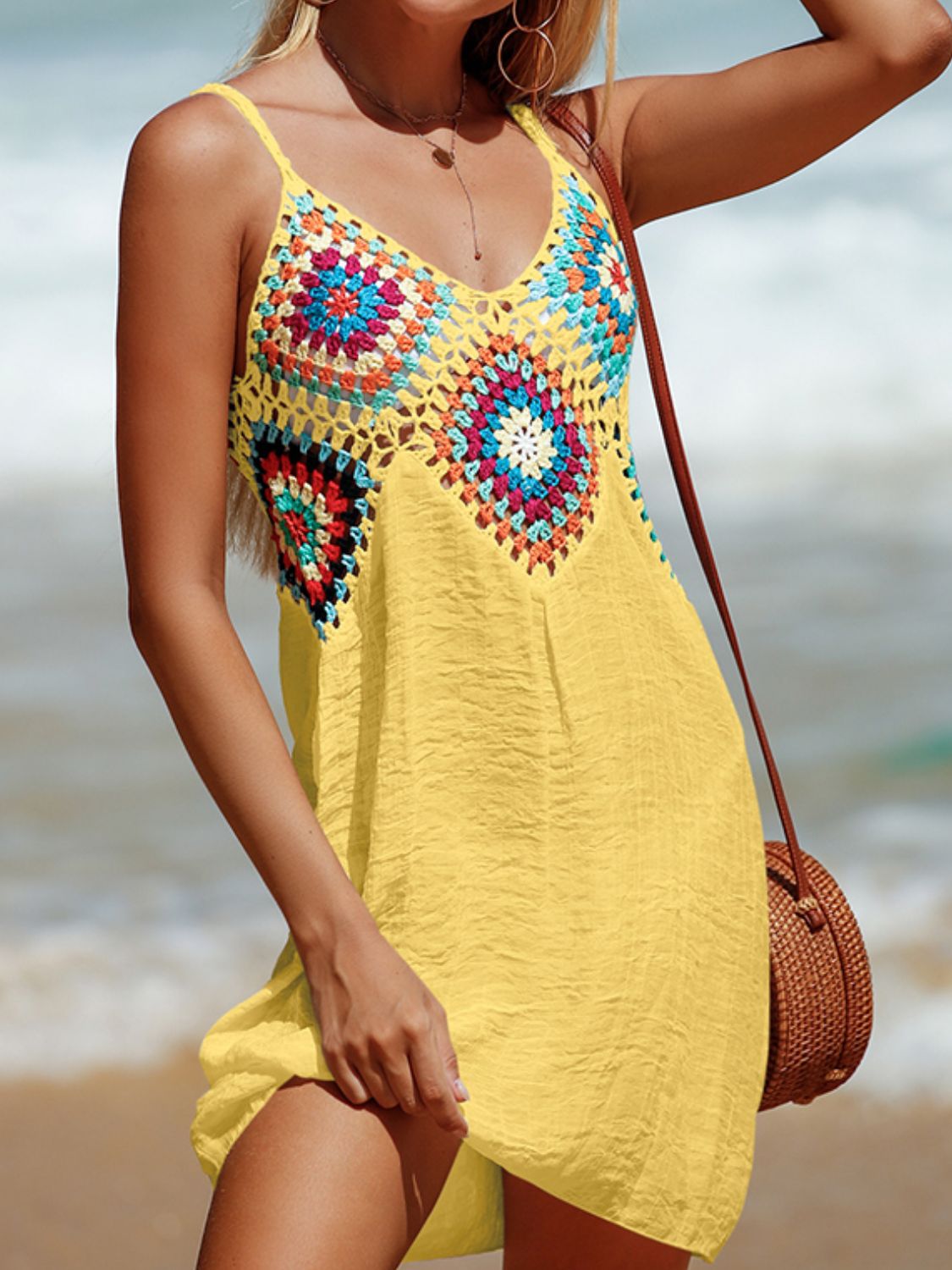 Cutout V - Neck Cover - Up Dress - Admiresty