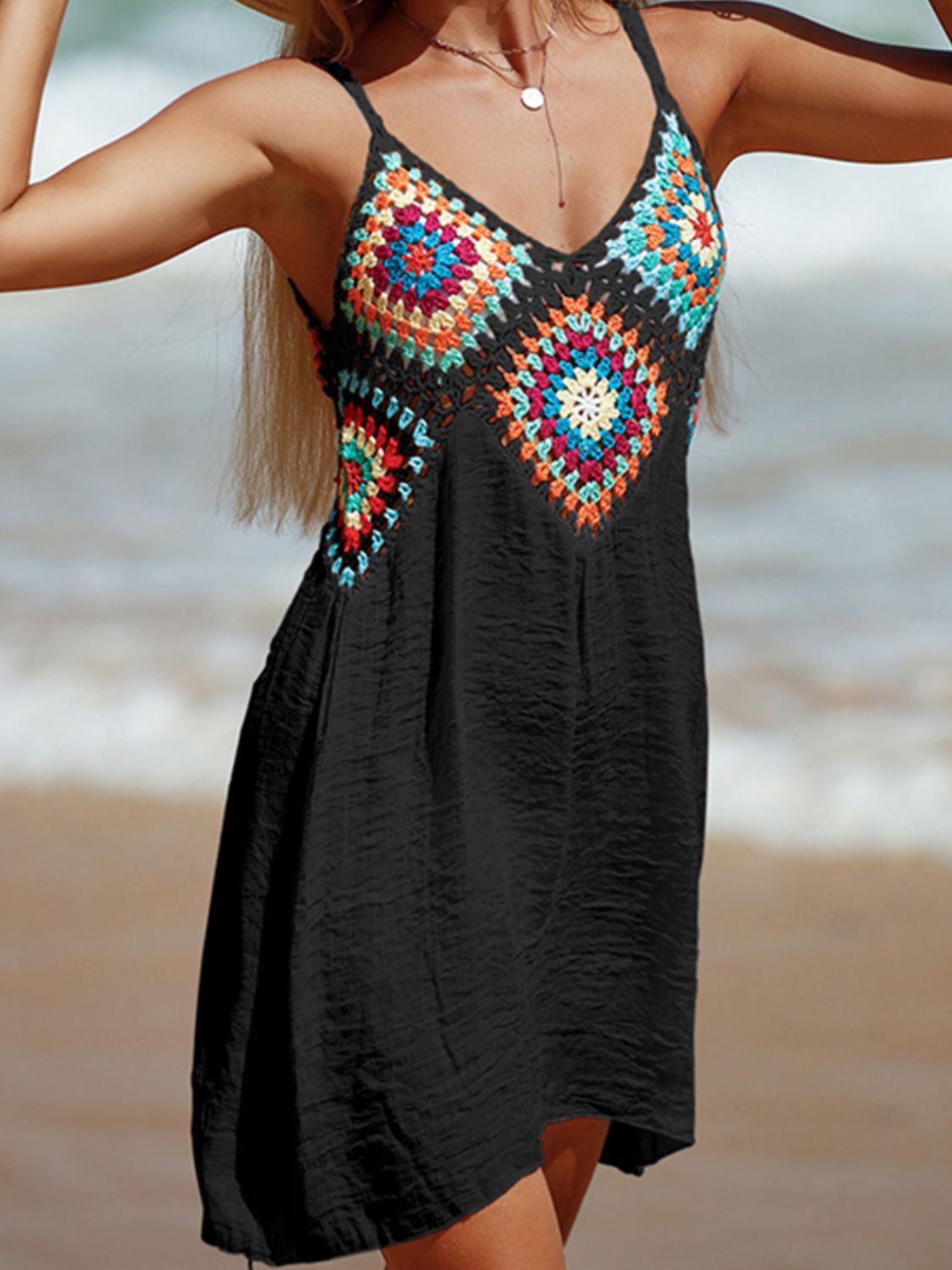 Cutout V - Neck Cover - Up Dress - Admiresty