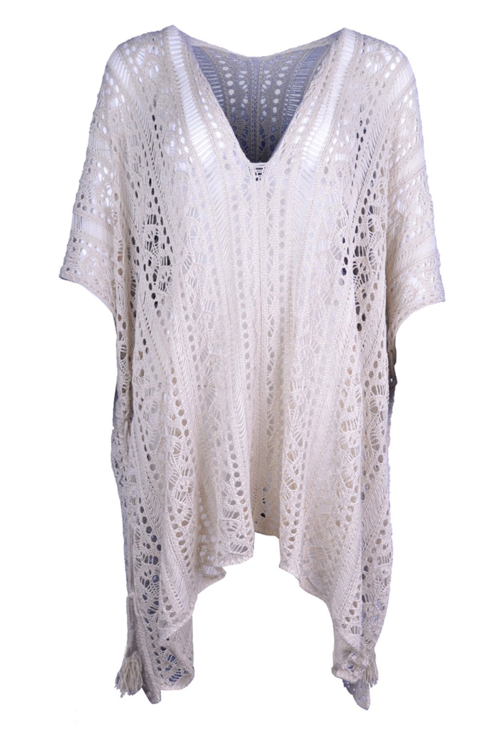 Cutout V - Neck Cover - Up with Tassel - Admiresty