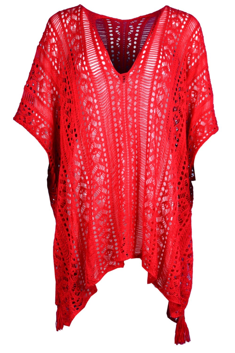 Cutout V - Neck Cover - Up with Tassel - Admiresty