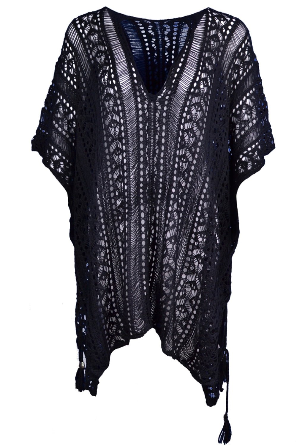 Cutout V - Neck Cover - Up with Tassel - Admiresty